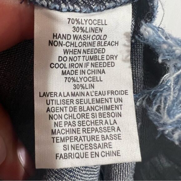 Trina Turk Raindrop Embellished Racerback Tank Womens XS Chambray Embroidered - Picture 6 of 8